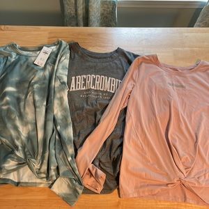 Lot of 3 long sleeve Abercrombie kids T shirts